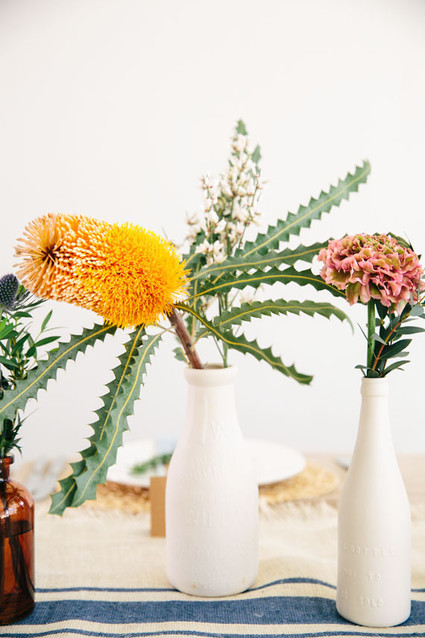 Whimsical wedding florals