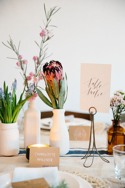 Calligraphy table number