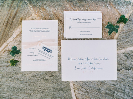 Romantic wedding invitation suite