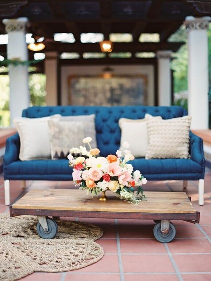 Colorful wedding floral arrangements