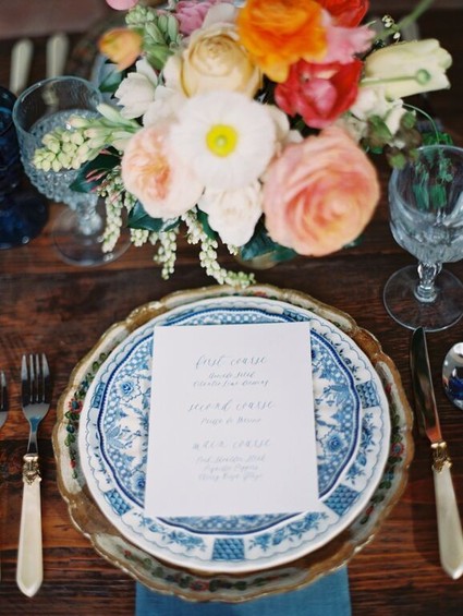 Vintage Spanish inspired place setting