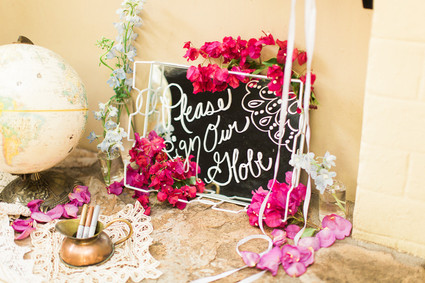 Boho wedding guest book