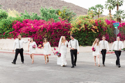 Palm Springs wedding party portrait