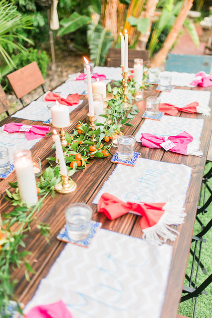 Bohemian wedding tablescape