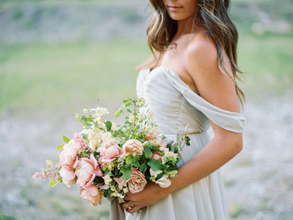 Romantic spring bridal bouquet