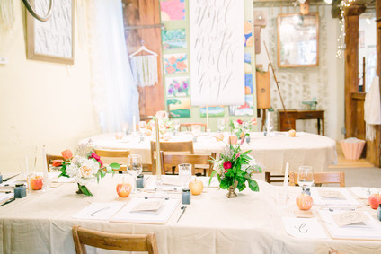 Calligraphy workshop tablescape