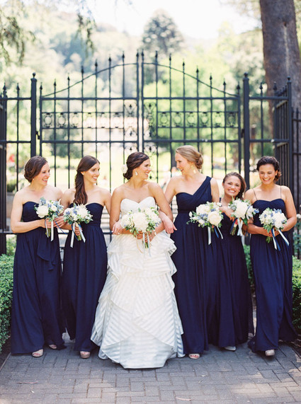 Navy bridesmaid dresses Inspiration