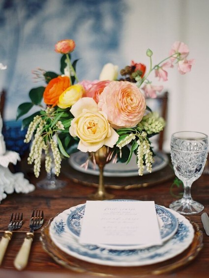 Vintage Spanish inspired wedding tablescape