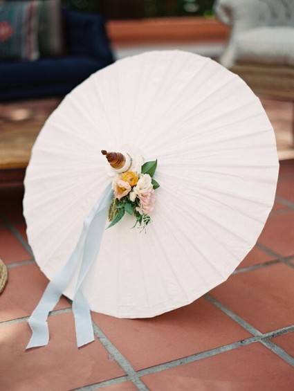 Floral paper umbrella