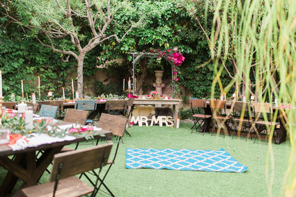 Bohemian palm springs wedding