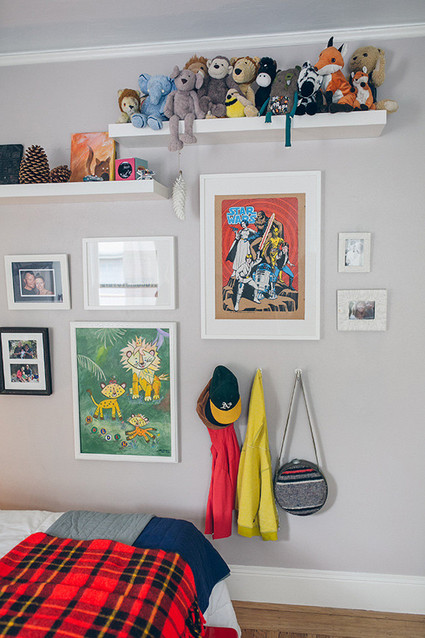 Modern woodsy boys room