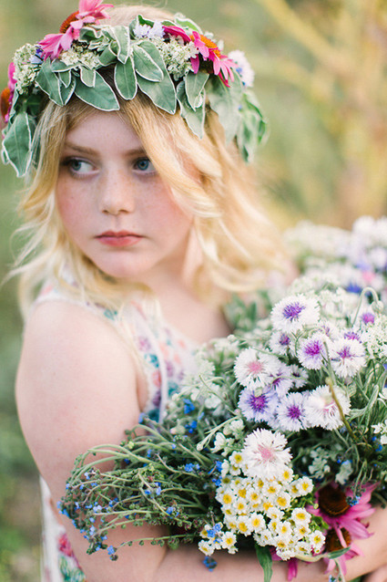 Mother daughter wildflower photos