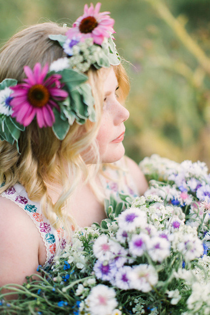 Mother daughter wildflower photos