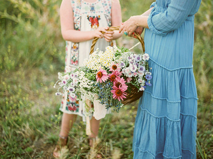 Mother daughter wildflower photos