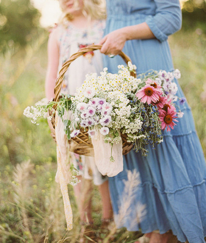 Mother daughter wildflower photos