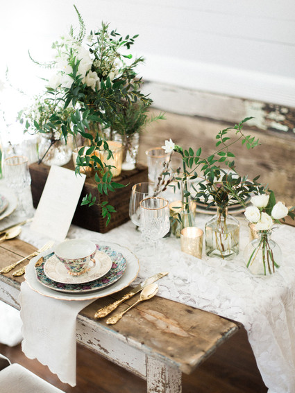 Rustic fall wedding tablescape