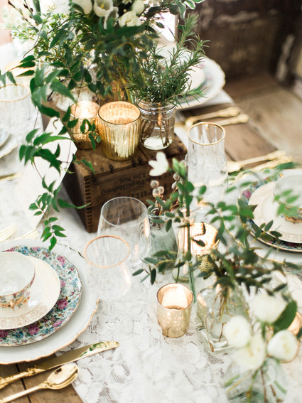 Rustic fall wedding tablescape