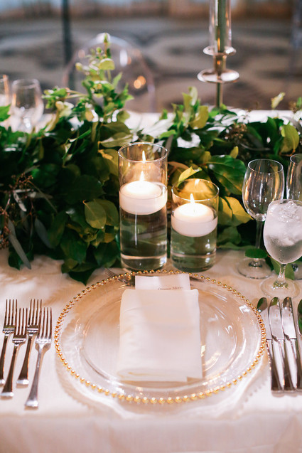 Floating white candes