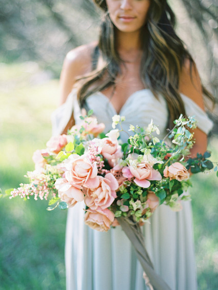 Romantic spring bridal portrait