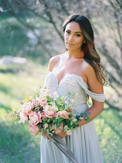 Romantic spring bridal portrait