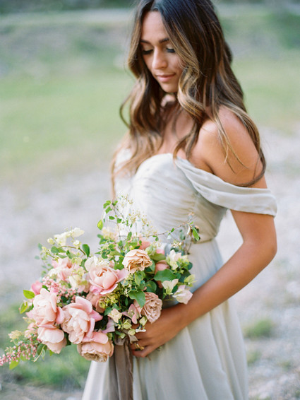 Romantic spring bridal portrait