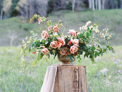 Romantic spring bridal portrait