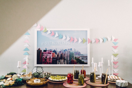 Geometric girl baby shower Inspiration