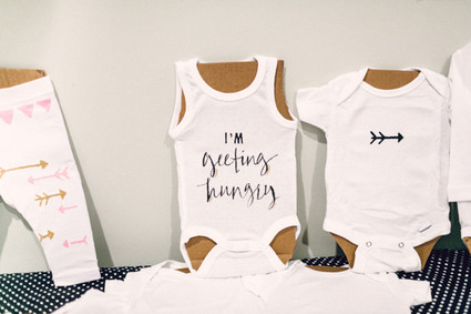 Geometric girl baby shower