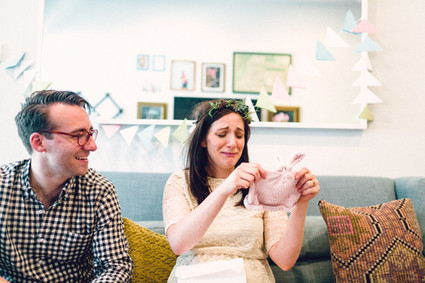 Geometric girl baby shower