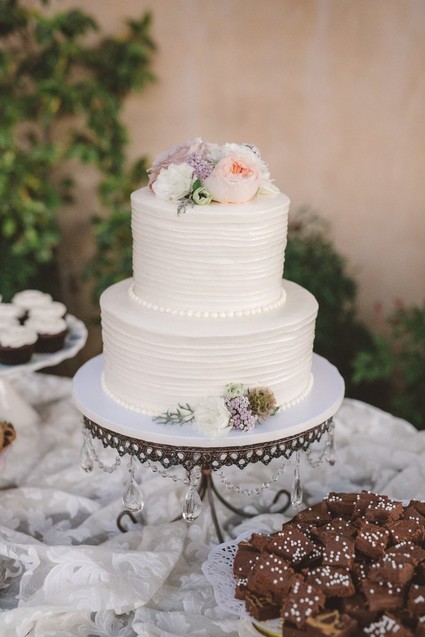 White wedding cake
