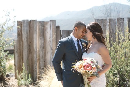 Rustic wedding portrait