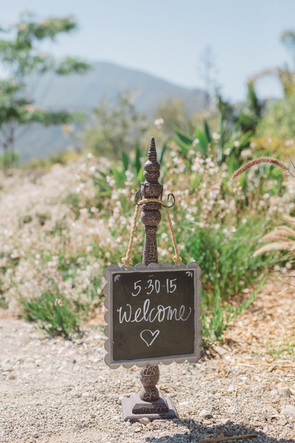 Chalkboard wedding signage