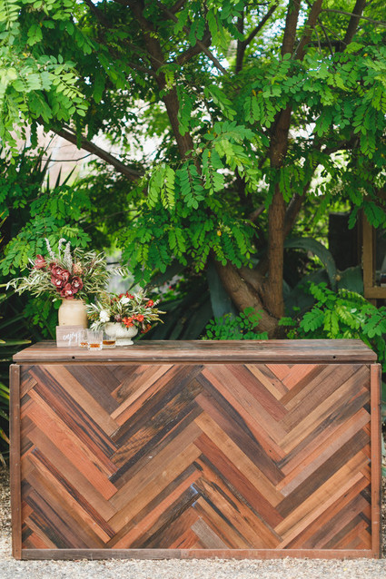 Rustic wooden bar