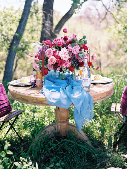 Whimsical wedding florals
