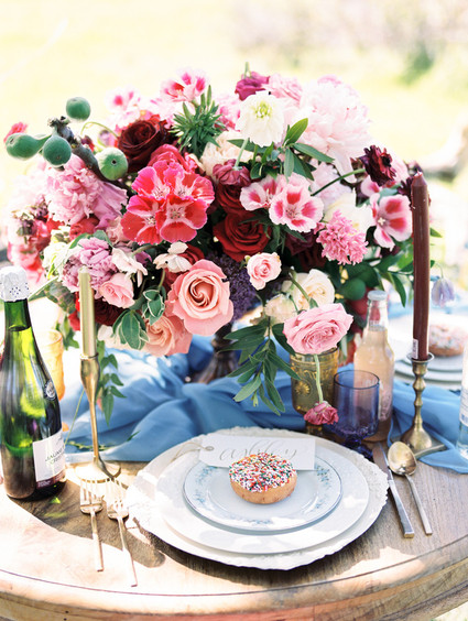 Whimsical wedding florals