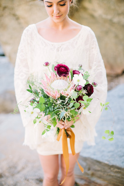 Bohemian wedding bouquet