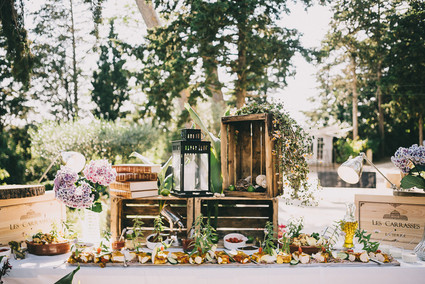 Rustic food display