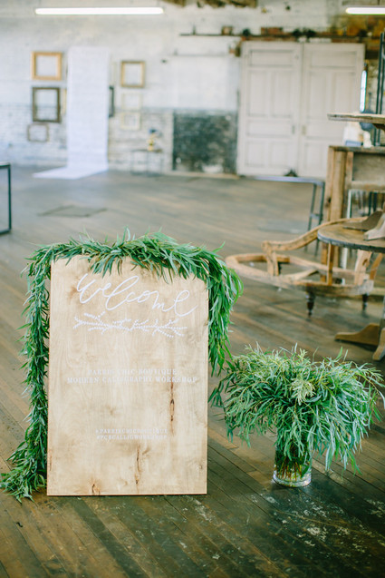 Wood signage