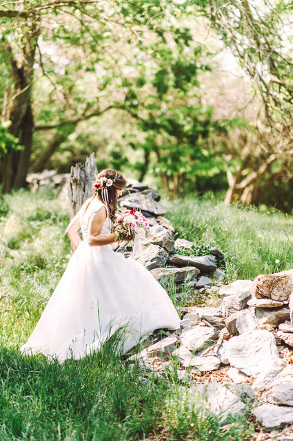 Outdoor bridal portrait