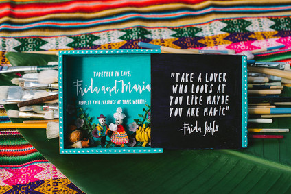 Frida Kahlo inspired wedding invitation