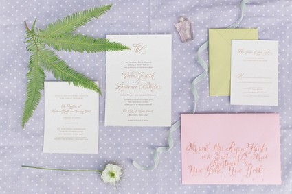 Pastel wedding invitation
