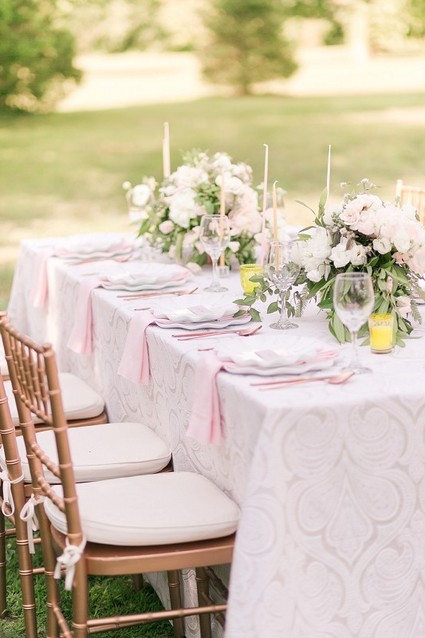 Garden wedding tablescape