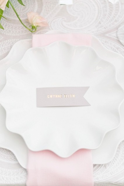 Pastel escort card