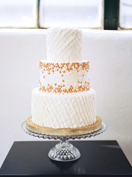 Gold wedding cake