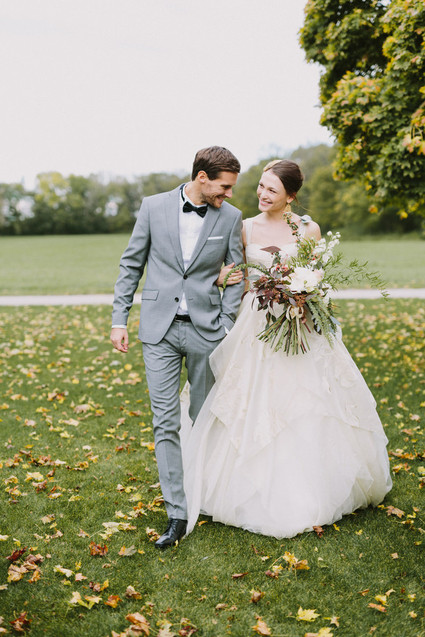 Outdoor wedding portrait
