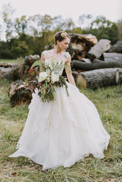 Outdoor bridal portrait