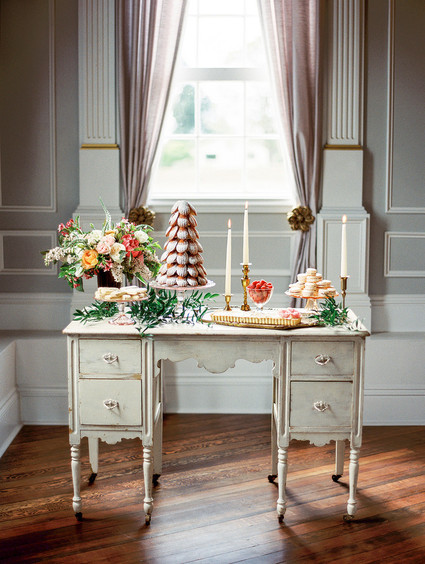 Vintage dessert tablescape