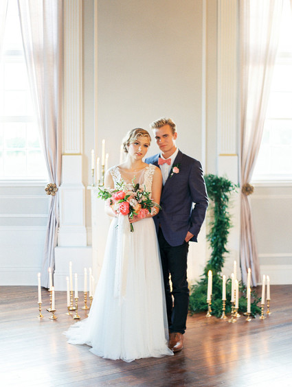 Romantic wedding portrait