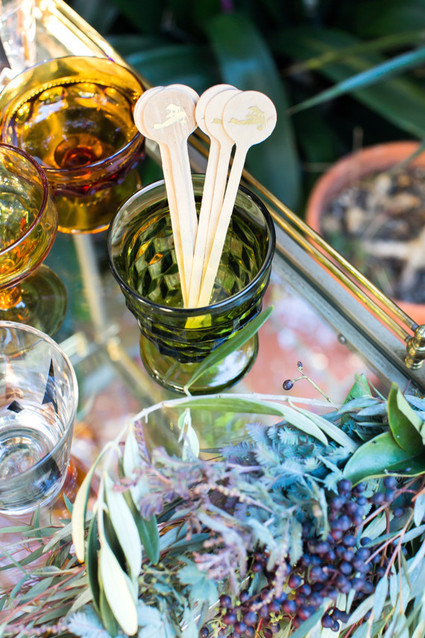 Wooden cocktail stirrers