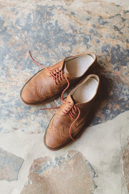 Grooms leather shoes